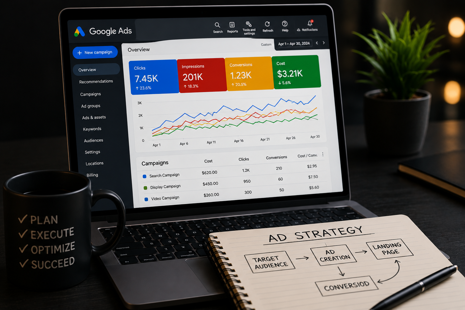 Home Digital Marketing Analytics and Performance Tracking Dashboard